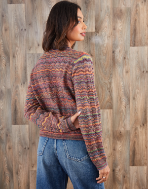 Women’s Brown Space Dye Knitted Cardigan1